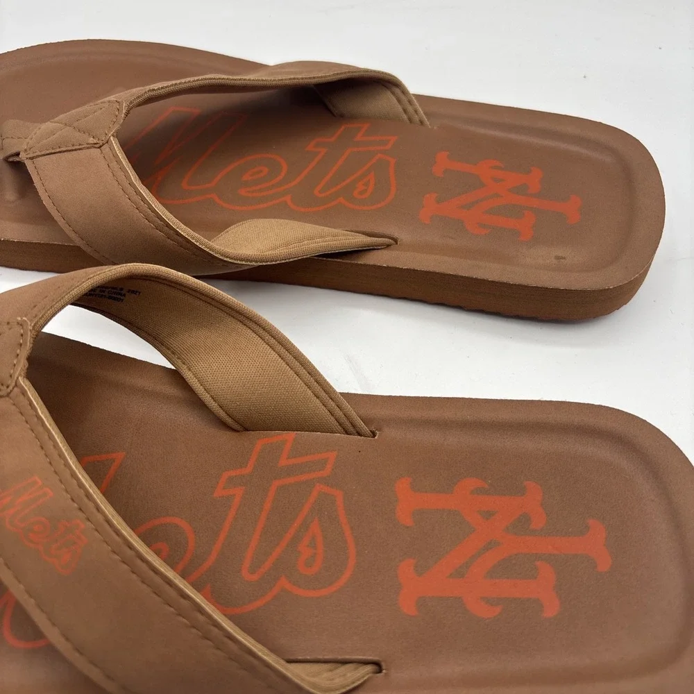 FOCO MLB New York Mets Slide on Sandals Flip Flops Men's Size M